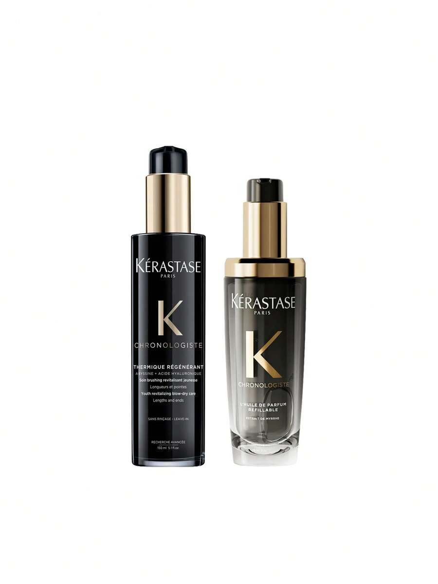 Kérastase [Set] Chronologiste Thermique Broad Dry Cream 150ml + Refillable Fragrance Oil 75ml - Chronologiste - View 1