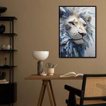 1pc 2D DIY Diamond Painting Creative 3D Lion Diamond Art, Living Room Bedroom Decor DIY Handmade Diamond Embroidery Painting, Animal Series Diamond Painting, Perfect For Holiday Gifts - View 7