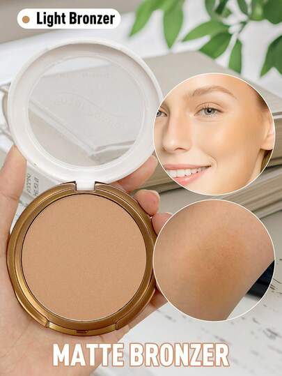 FV 1盒哑光修容粉，持久显色，中性暖色调，打造自然哑光妆容，修容+古铜粉，品牌美妆，面部彩妆，女士女孩适用，适合秋冬季节，Y2K时尚潮流，生日、情人节礼物，派对必备，最佳颜色