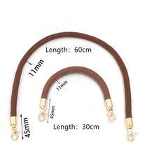1条PU皮革编织替换肩带，手提包/单肩包手工编织延长链，30/60厘米高档皮革包双头扣肩带 - PU繩包帶 - 查看 3