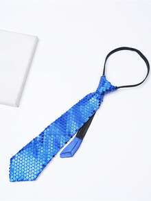 Sequin Drawstring Tie, Solid Color Minimalist Zipper Tie, Suitable For Gatherings, Performances, Parties - Multi-color Breathable, Colorfast and Wear-resistant - View 6
