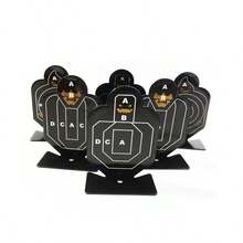 3件套不锈钢射击靶，合金金属微型士兵靶，用于射击练习 - 黑色 - 查看 5