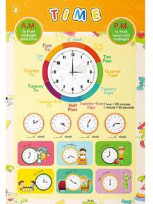 Fun Boho Educational Posters For Toddlers, Easy Read Learning English Colorful Educational Wall Posters For Kids Ages 1-6 ABC Colors Shapes Numbers Classified English Learning Charts Toys Homeschool PreK Classroom Decor - 乾枯玫瑰色 - 查看 7