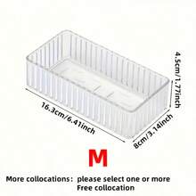 10/7/5/1 Pcs Drawer Divider Storage Boxes, Multi-Functional Transparent Plastic Drawer Organizer Set, Ideal For Cosmetics Storage And Bathroom Organization, Various Sizes Available, Suitable For Every Room, Kitchen Supplies, Perfect For Vanity And Bathroom Drawers, Graduation Gift, Eid Al-Adha, Stylish Makeup Display Rack, Enhancing Home And Bedroom Decor - Clear - View 16