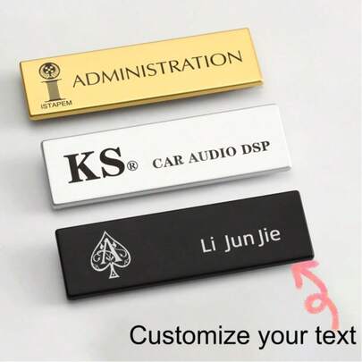 1PC/10pcs Customized Stainless Steel Mailbox Logo - Personalized Carved Nameplate, Outdoor Decoration Mailbox Accessories, Durable Metal Tags