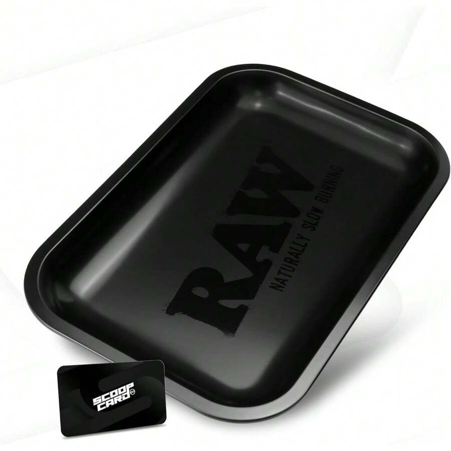 Cigarette Rolling Tray Accessory Set For Barista Tool Set Modern Design Elegant Smoking Tool Desk Essential Bar Accessory Small Size Smooth Rounded Edges Premium Finish Minimalist Style - 黑色 - 查看 1