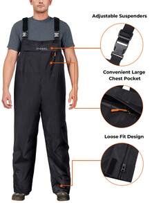 RODEEL Men's Fishing Windproof Raincoat, Breathable Quick-Dry Design With Multiple Pockets, Adjustable Cuffs, Ideal For Outdoor Enthusiasts - Orange - View 8