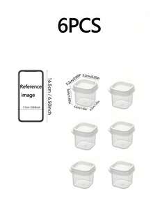 4/6pcs Food Storage Containers With Lids, 60ml Passion Fruit Lemon Divider Boxes, Fridge Fruit Tea Frozen Food Organizer Boxes, Compartment Containers - View 12