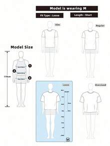 Manfinity Roghcode Men's Oversized Distressed Funny Diamond Teeth Tattoo Big Face Allover Print Cropped Loose T-Shirt (High Quality) - 黑色 - 查看 3