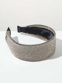 1pc Sponge High Crown Crystal Headband Hairband Hair Hoop - FG1522 - Brown - View 4