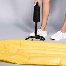 Portable Manual Dual-Nozzle Air Pump, 3 Valve Connectors, Suitable For Inflatable Beds, Swim Rings, Pools, Balloons, Boats, Compact Design, Manual Pull-Style High-Power Floor Air Pump, Rapid Inflation, Handheld Air Pump, Quick Inflation, Portable Manual Air Pump For Outdoor Use, Can Inflate Swim Rings, Air Mattresses, Pool Floats, Inflatable Accessories, Beach Items, Etc., Pool Inflatable, Beach Essentials - Multicolor - View 5