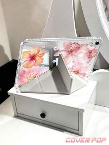 Pink Hibiscus Case Compatible With IPad Air 11-Inch M3 2025 / M2 2024, Air 5th Generation 2022 , (A16) 11 Inch 11th Generation 2025,Compatible With Samsung Galaxy Tab,Kindle Paperwhite 12th Gen 2024, Clear Back ,Fashion Pattern Protective Case,Autlueomatic Sleep And Wake-Up Function, Airbag Protection, Suitable For Gifts And Office Use - Multicolor - View 7