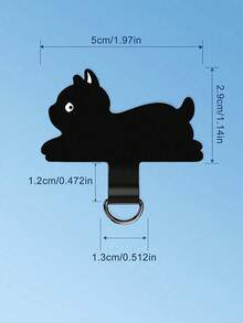 卡通猫咪手机挂绳配件，手机挂绳垫，固定式TPU夹，单扣垫，超薄背贴，防丢 - 彩色 - 查看 6