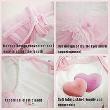 1件狗狗连衣裙，小狗连衣裙，狗狗公主裙，蓬蓬裙，爱心蕾丝婚纱，适合小型犬、女孩猫咪 - 黑色 - 查看 3