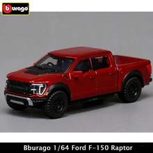 1:64 比例 Bburago 野马 Shelby GT500 合金模型车 - 实际尺寸：（3.5 英寸/8.5 厘米），如图所示！合金车身，可开启车门，橡胶轮胎 - 成人收藏礼品 - 彩色 - 查看 8