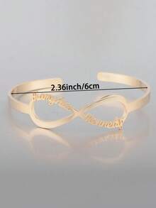 1 buc brățară personalizată cu deschidere nelimitată, poate fi personalizată cu 1-6 nume, bijuterii din oțel inoxidabil, lucruri personalizabile, cadouri pentru iubit, brățări de damă, brățări personalizate, bijuterii personalizate, cadouri de Crăciun personalizate, bijuterii de Halloween, cadouri personalizate, cadouri pentru familie și prieteni, perfectă pentru sărbători, zile de naștere, aniversări, ceremonii de absolvire - Multicolor - Vizualizare 5