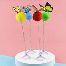 1set/5sets/10sets/15sets (Spring Teaser Cat Toys With Suction Cup Base) - Interactive Cat Toys Including Plush Balls, Metal Spring Rods And Suction Cup Base. Durable Design To Stimulate Hunting Instinct And Play Fun. Vibrant Indoor Cat Toys | Simulated Hunting Toys - Multicolor - View 11