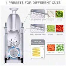 Multifunctional Vegetable Cutter Hand Guard Potato Shredded Vegetable Cutter Shredded Vegetable Cutter Garlic Shredded Vegetable Cutter - Grey - View 7