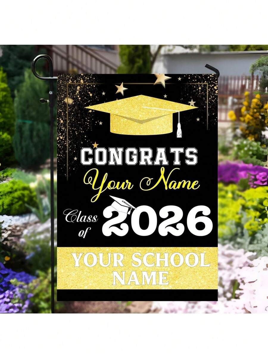 Personalized Graduation Flag 2026, Congrats Class Of 2026 Garden Flag ...