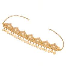 Classic Style Handmade Gold-Plated Women's Waist Belt, Bridal Dress Waist Chain, Middle Eastern Popular Performance Party Waist Chain - Gold - View 8