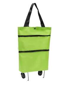 Xe đẩy mua sắm gấp gọn di động có bánh xe, xe đẩy hàng tạp hóa có thể gập lại, túi có bánh xe dùng trong siêu thị. - Nhiều màu - Xem 10