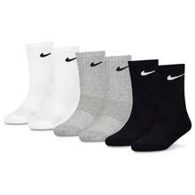 Nike Dri-FIT Performance Basic Crew Socks 6Pack Kids UN0019-G0E - 灰色 - 查看 1