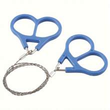 1 pezzo Mini Seghetto Tascabile, Seghetto Tascabile Portatile per Campeggio, Caccia, Giardinaggio e Emergenze all'Aperto - Blu e argento - Visualizzare 7