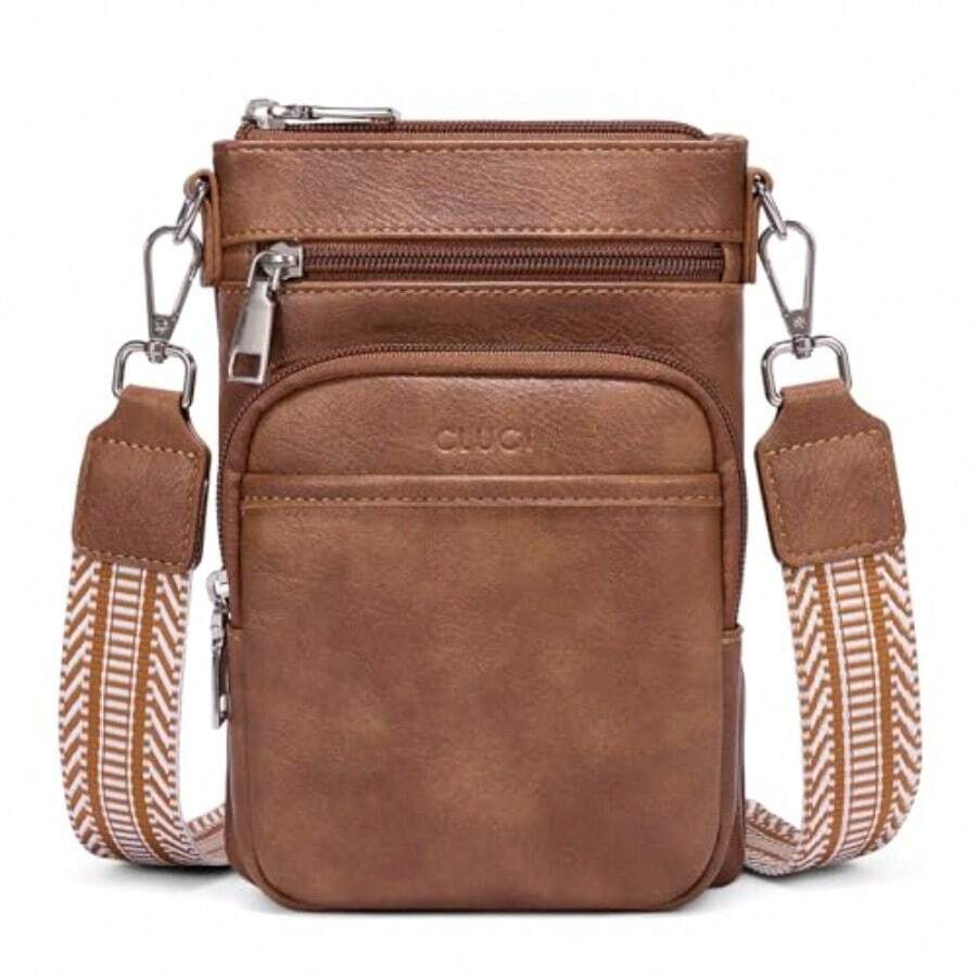 Small Crossbody Bags For Women PU Leather Cell Phone Purse Wallet With Adjustable Guitar Strap Small PU Leather - 茲布朗 - 查看 1