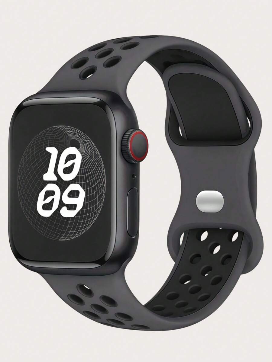 透气运动表带，兼容 38mm、40mm、41mm、42mm、44mm、45mm、49mm 表盘，男女通用，塑料软硅胶材质，带点状孔，兼容 Series 11、10、9、8、7、6、5、4、3、2、1、SE、Ultra、3、2、1。