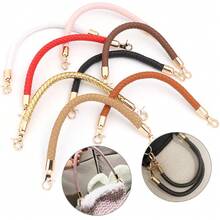 1条PU皮革编织替换肩带，手提包/单肩包手工编织延长链，30/60厘米高档皮革包双头扣肩带 - PU繩包帶 - 查看 2