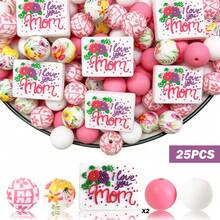 25/44/75pcs Mother's Day Letter Bead Set - Mother's Day Theme "Love Mom" - Suitable For DIY Handmade Keychains, Necklaces, Bracelets, Decorative Pens, Jewelry And Pendants - Ideal For Holiday And Birthday Gifts - Mother's Day Alphabet - View 16