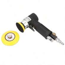 90 Degree Mini Air Orbital Sander 60 Piece Kit, Adjustable Speed Pneumatic Polisher With 1/2/3 Inch Sanding Buffing Discs, Compact Sanding Tool For Wood Craft Furniture Auto Repair - 預設 - 查看 7