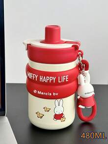 1个MIFFY 480毫升大容量保温杯，可爱女孩咖啡杯，316不锈钢便携式户外保温杯，学生吸管杯，双头饮水杯 - 彩色 - 查看 13