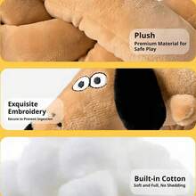 100厘米创意腊肠犬发声玩具，狗狗磨牙娱乐玩具，宠物长毛绒玩具 - 彩色 - 查看 10