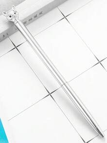 1 chiếc bút bi kim loại thiết kế đầu cáo dễ thương có thể tùy chỉnh, quà tặng văn phòng phẩm sáng tạo mang phong cách nữ tính, viết trơn tru, phù hợp cho học sinh, viết nhật ký và sử dụng văn phòng. - Nhiều màu - Xem 11