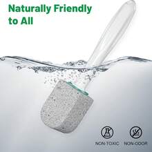 OBOVAY 6/4/2PCS Bathroom Toilet Brush 30cm Long Handle Toilet Cleaning Brush Head Hard Water Scale Removal Rust Stain Cleaning Tool 1 Brush Head + 5 Volcanic Stones,Toilet Accessories,Camping Essentials,Garden Stuff,Travel Accessories,Camping Equipment,Cleaning Supplies,Holiday Essentials,Essential Barbecue Supplies,BBQ. - Multicolor - View 6