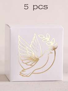 5 hộp quà hình chim bồ câu cao cấp dành cho tín ngưỡng Cơ đốc giáo, thiết kế cành ô liu dập nổi mạ vàng, hộp đựng kẹo mini thích hợp cho các sự kiện tôn giáo. - Nhiều màu - Xem 13