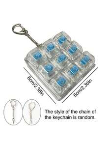 1pc Unique Keyboard Cap Keychain - Mechanical Keyboard Shaped, Stress Relief, Unique Office Desk Toy And Small Gift - View 2