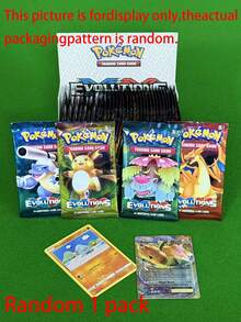 宝可梦主题集换式卡牌，精美画作，角色细节丰富，随机发货 - 彩色 - 查看 17