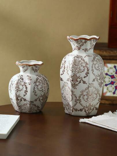 Cabin Kangaroo 1 chiếc bình gốm sứ men xanh trắng mới, kiểu dáng Trung Hoa, thích hợp trang trí phòng khách, tiền sảnh, kiểu cắm hoa mẫu đơn cổ điển.