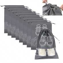 20pcs Non-Woven Fabric Shoe Bags, Portable Travel Shoe Bags With Drawstring, Unisex, Travel Accessories, Shoe Storage Bags, Suitable For Storing Shoes In Stores, 5/10/15/20pcs - Multicolor - View 2
