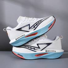 1 Par de Tênis Esportivos Masculinos com Placa de Carbono, Novos Modelos de Verão 2026, Moda Versátil, Confortáveis, Casuais para Uso Externo, Corrida de Maratona, Tênis Esportivos para Caminhada e Viagem - Azul - Visão 13