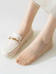 1/5/10双春夏女式学生风时尚亲肤透气波点镂空清凉不闷热船袜 - 彩色 - 查看 7