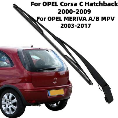 欧宝 C 两厢车 X01 Meriva A/B MPV X03 后挡风玻璃雨刮臂总成，高品质替换雨刮片和雨刮臂盖