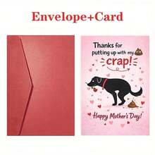 1 Thiệp Ngày của Mẹ + 1 Phong bì | Thiệp chúc mừng chủ đề chó ngộ nghĩnh, hoàn hảo cho những người yêu thú cưng và những bà mẹ thích những món quà tinh nghịch và đáng yêu để cùng nhau đón mừng Ngày của Mẹ với thật nhiều tiếng cười. - Nhiều màu - Xem 11