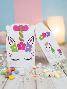 Cajitas para dulces o recuerdos de unicornio (paquete de 30 piezas) - Ver 2