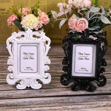 Square Wedding Photo Frame Retro Photo Frame Ornament ID Resin Photo Frame Baroque Photo Holder Frame Photo Prop Wedding Home Decor Gift - Multicolor - View 2
