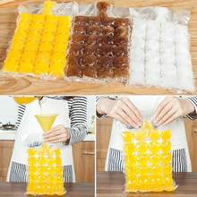 Molde de cubitos de hielo desechable de 24 rejillas, bolsa de hielo autosellante para hacer hielo, bandeja de cubitos de hielo de plástico para cócteles y DIY - Multicolor - Ver 11