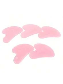 Rose Quartz Heart-Shaped Facial Beauty Massage Scraping Board, V-Shaped Face Beauty Tool - Gua Sha Board - View 7