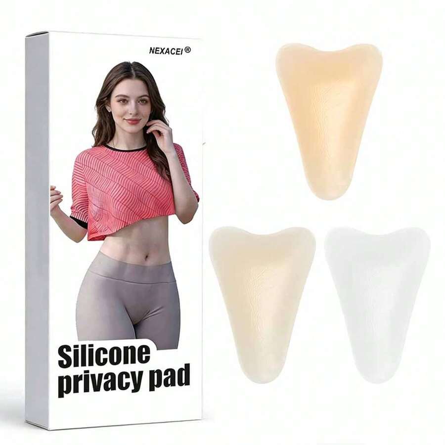 Miếng lót che khuyết điểm bằng silicon, có thể tái sử dụng, dùng cho bà mẹ cho con bú, có keo dính, dùng cho áo tắm, bảo vệ vùng kín cho phụ nữ. - Xem 1